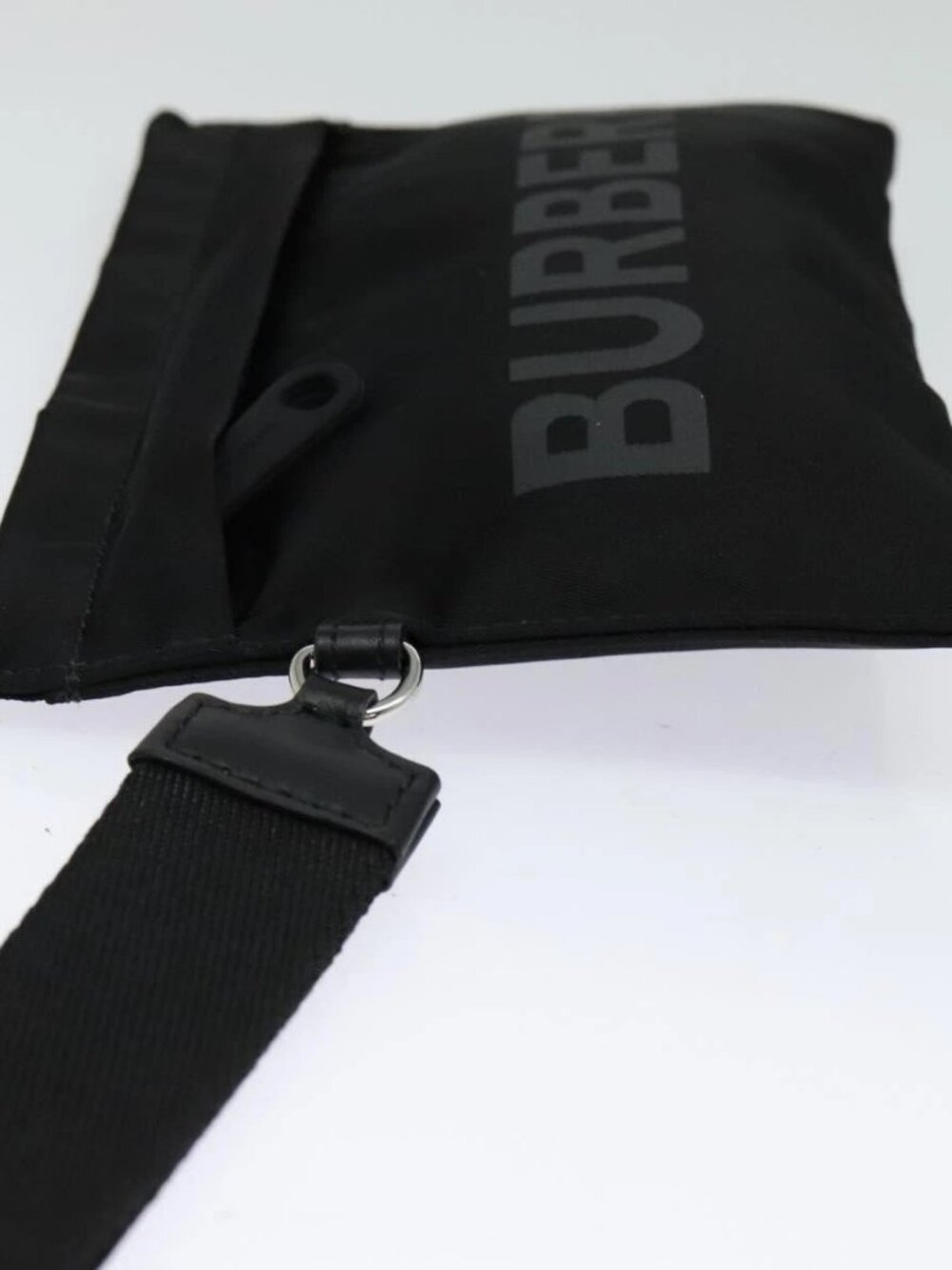 BURBERRY Pouch Nylon Black Silver - Picture 6 of 16
